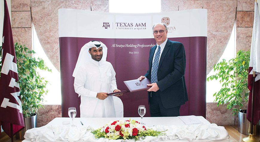 Al Sraiya Holding Group Gift Establishes Professorship at Texas A&amp;M at Qatar.