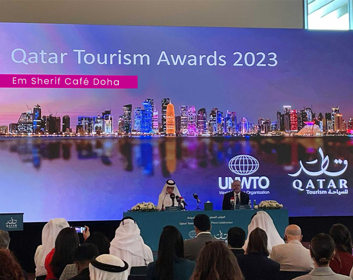Em Sherif Café Doha Honored with Excellence in Service Award at Qatar Tourism Awards 2023